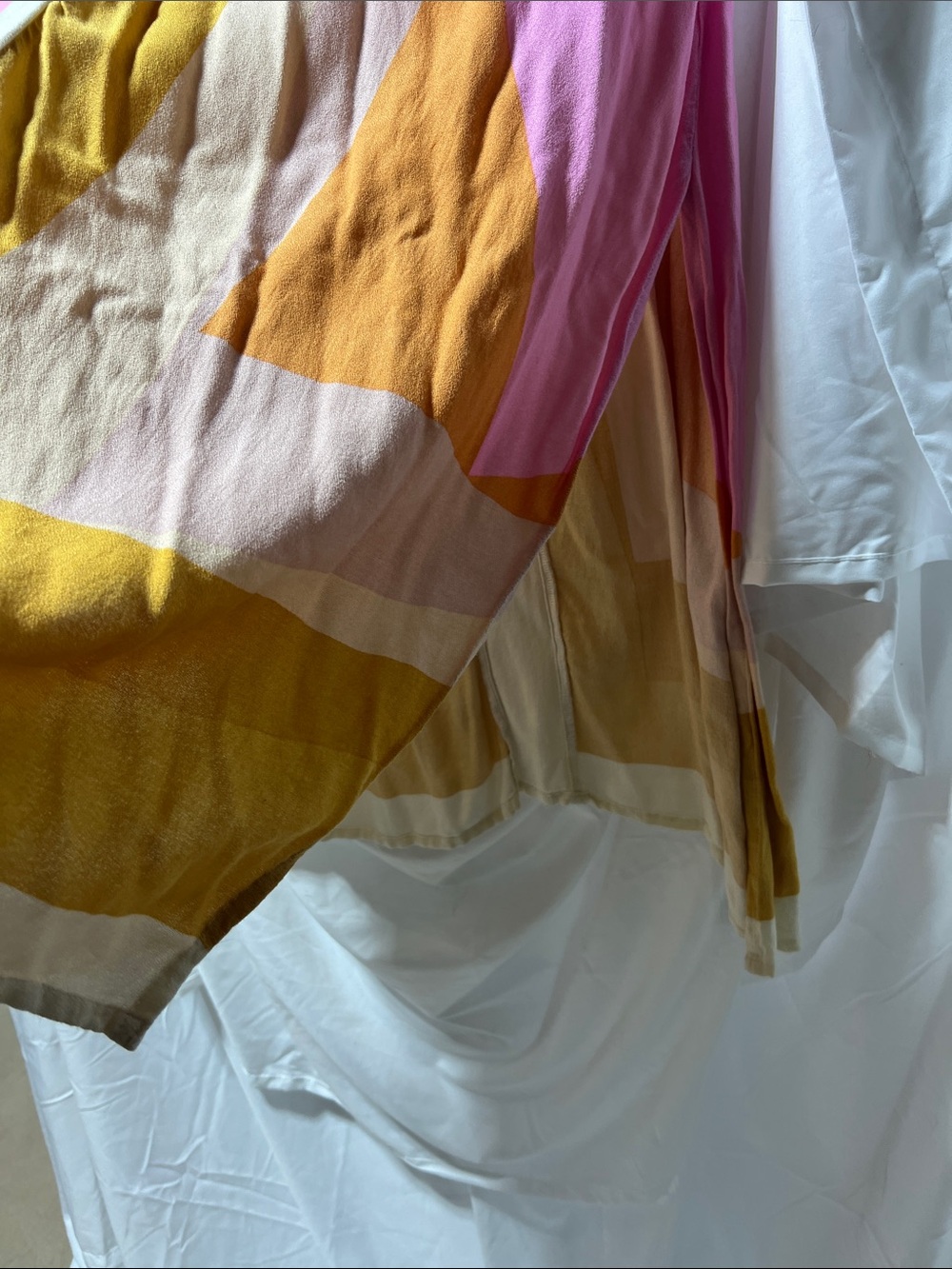 Colorblock Maxi Sundress in Mustard, Pink & Orange - Picture 3 of 6